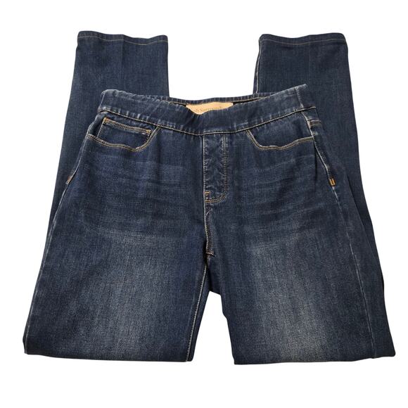 Soft Surroundings Pull On Jeggings Dark Wash Stretch Denim Pants Women’s Size S - Picture 5 of 8